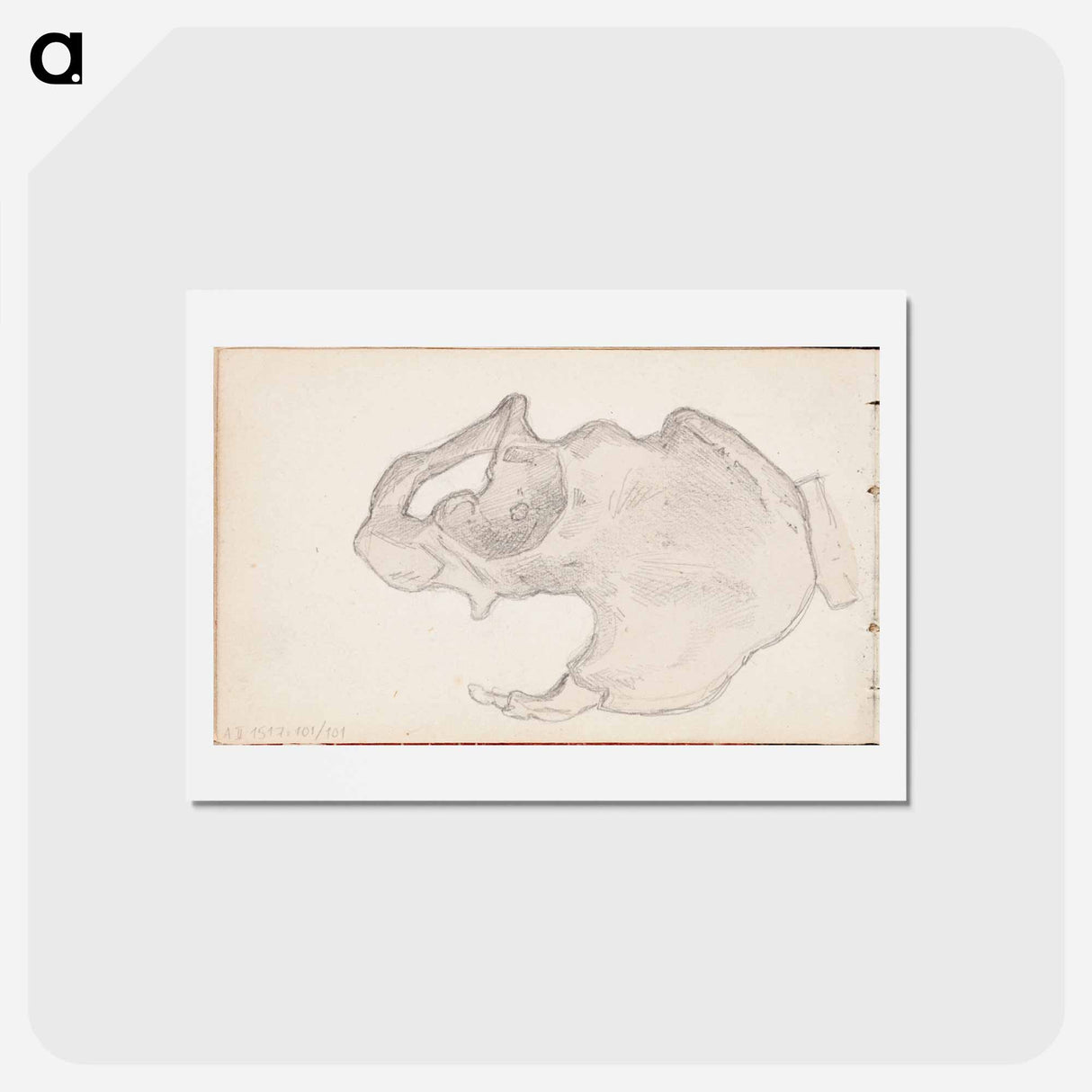 アートポストカード-(unknown) part of a sketchbook - アルバート エーデルフェルト Postcard.