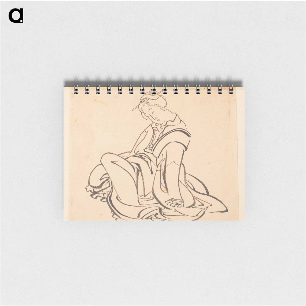 Seated Woman - 葛飾 北斎 Memo.