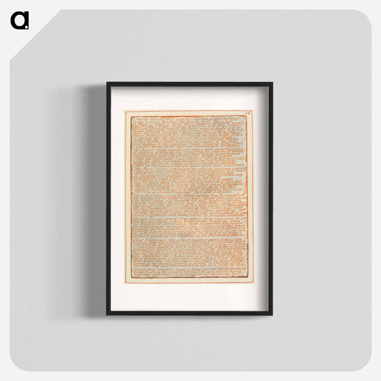 Jerusalem, Plate 86, "I see thy Form...." - ウィリアム ブレイク Poster.