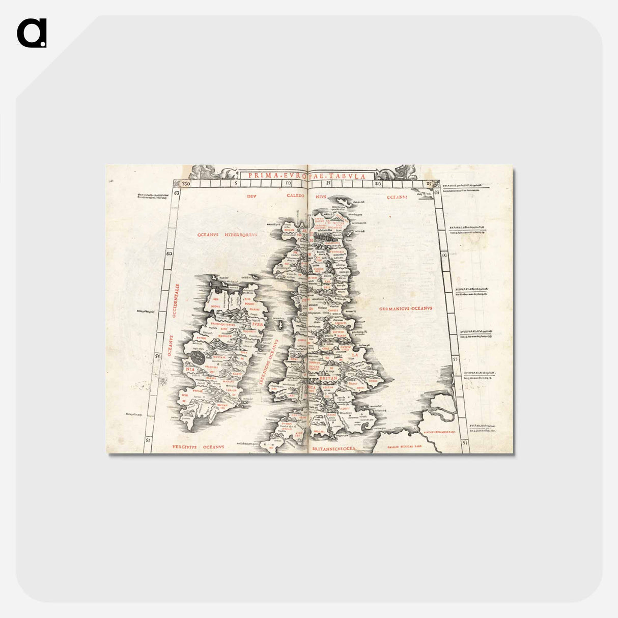アートポストカード-Prima Europae tabula
- ボストン公共図書館 Postcard.
