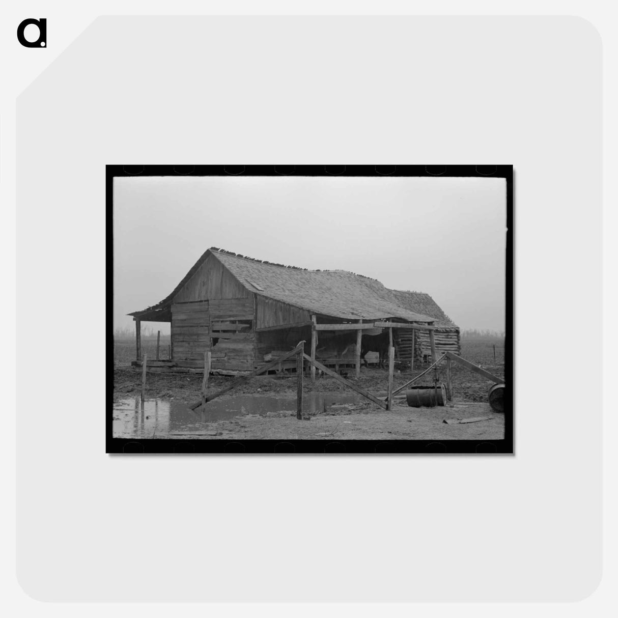 アートポストカード-Sharecropper's Barn
- ラッセル リー Postcard.
