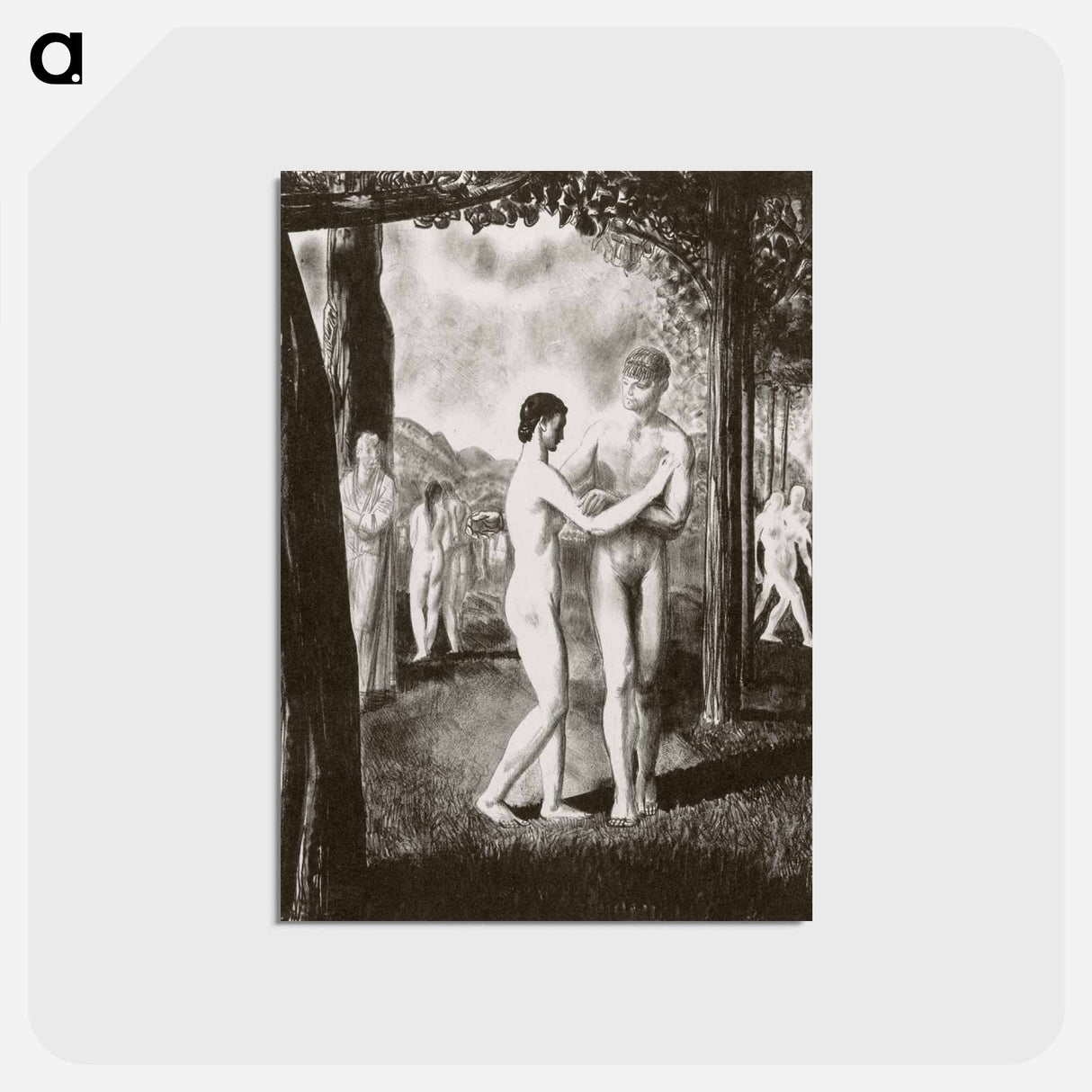 アートポストカード-The Lovers That Passed Him By
- ボストン公共図書館 Postcard.