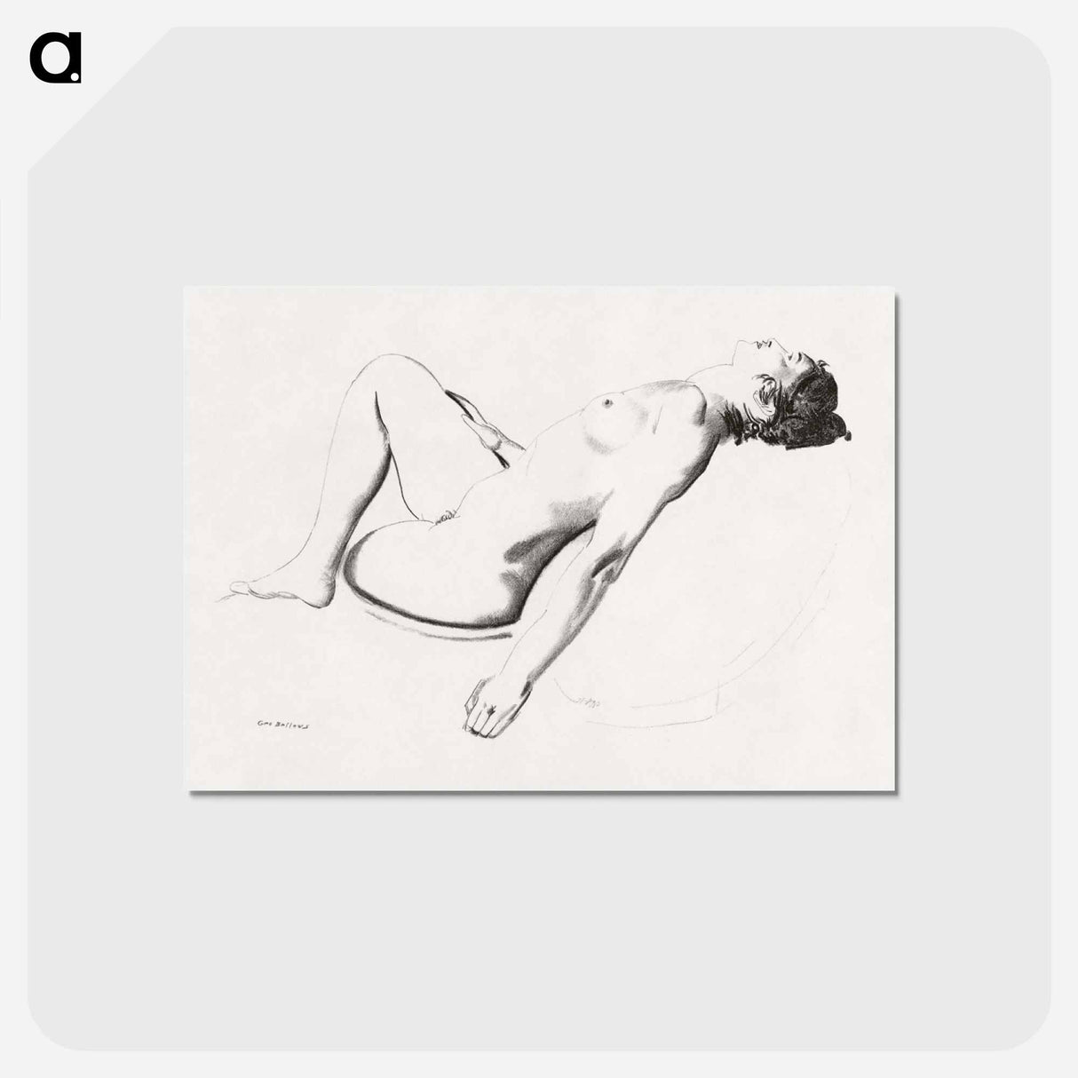 アートポストカード-Nude on a Pillow
- ボストン公共図書館 Postcard.