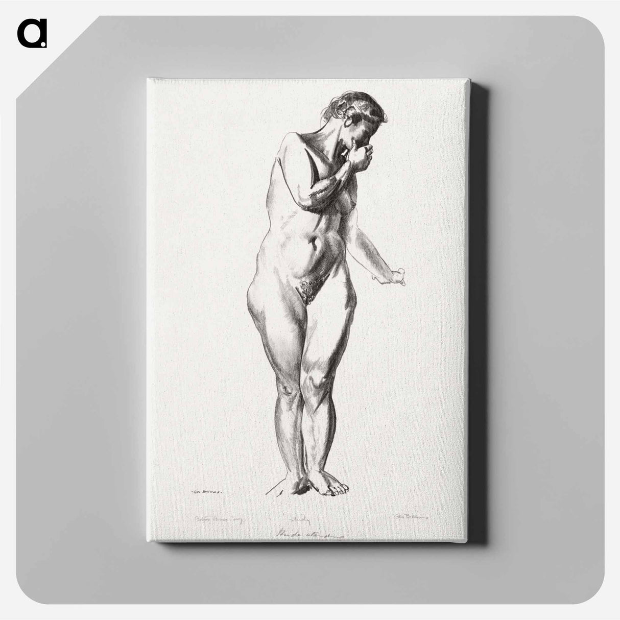 アートパネル-Nude Study with Hand to Mouth
- ボストン公共図書館 Canvas.
