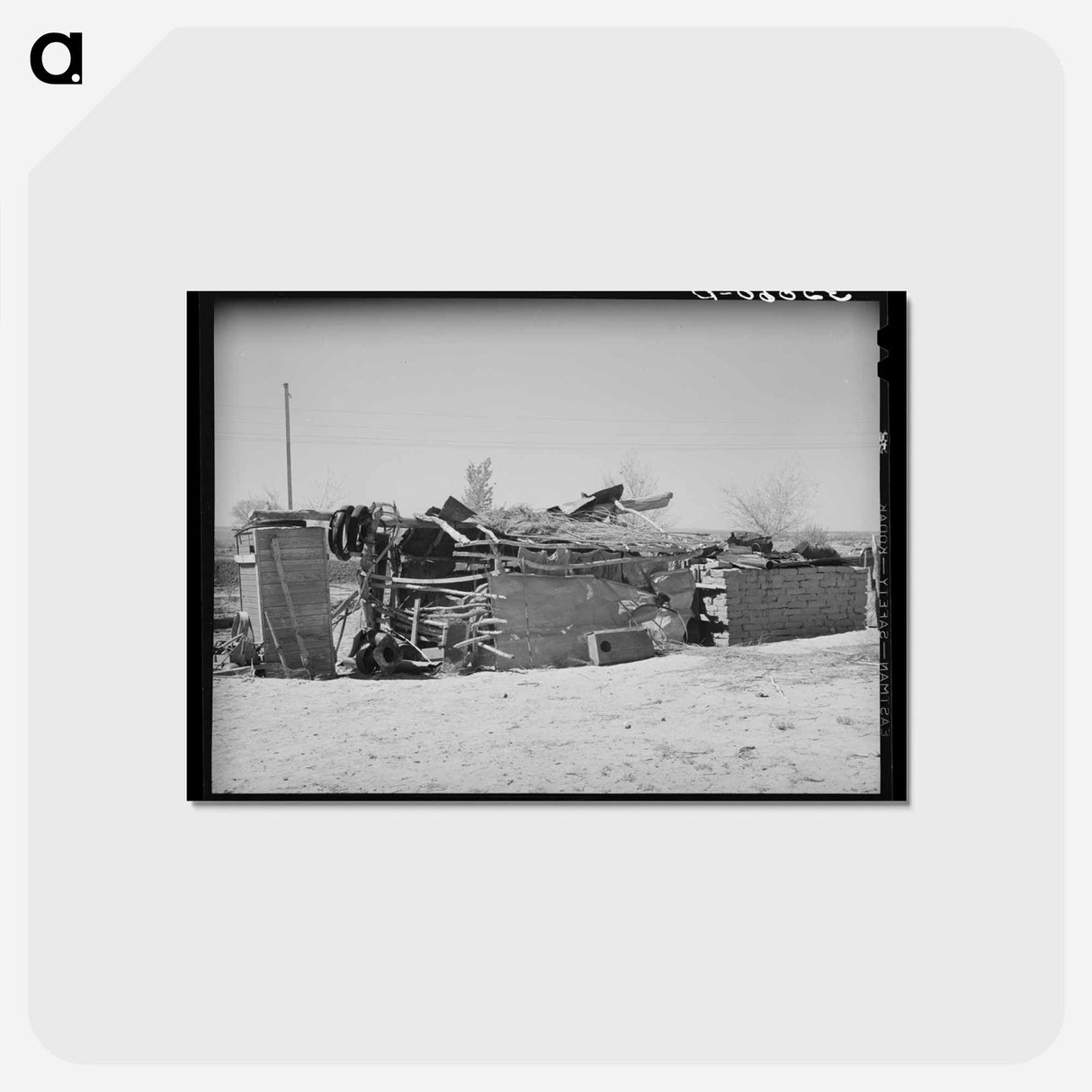 アートポストカード-Shelter of a Spanish-American Family
- ラッセル リー Postcard.