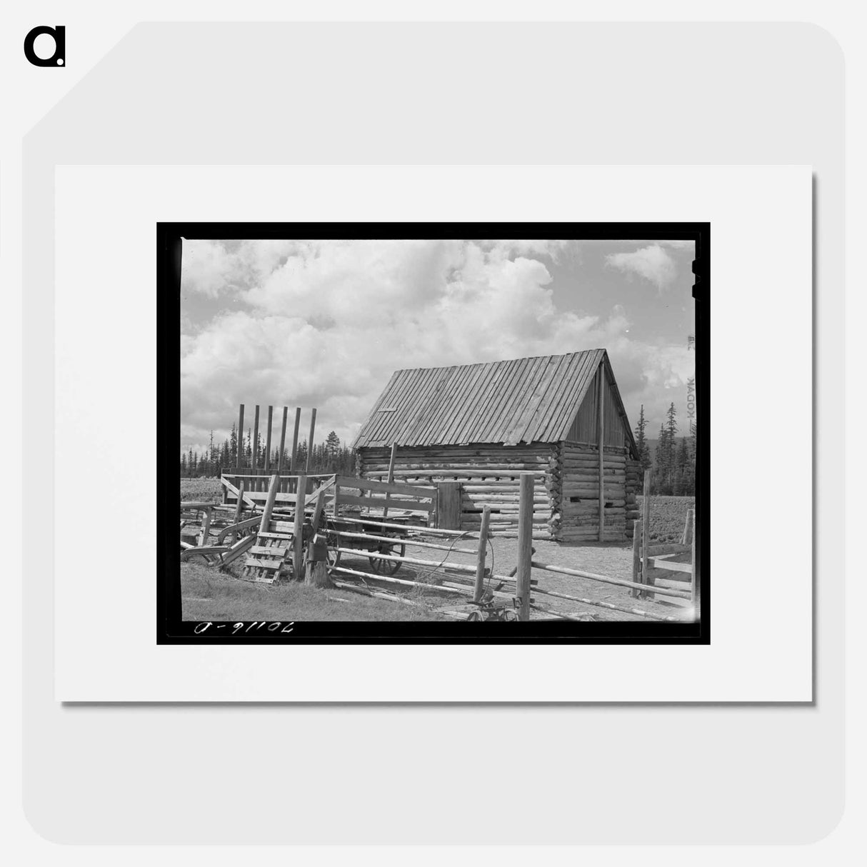 アートポスター-Barn and Hay Wagon
- ラッセル リー Poster.