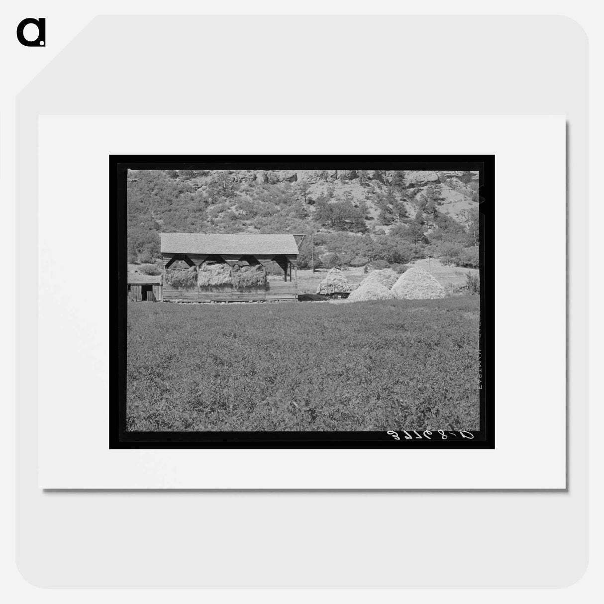 アートポスター-Alfalfa Field and Hay Barn
- ラッセル リー Poster.