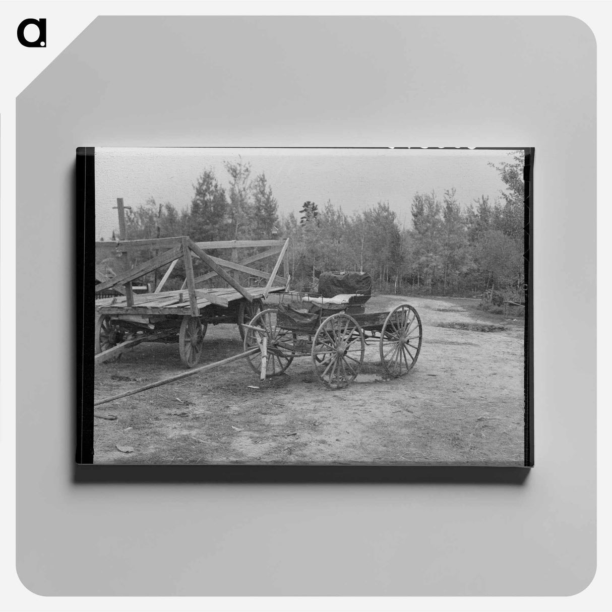 アートパネル-Democrat Wagon on Cut-Over Farm
- ラッセル リー Canvas.