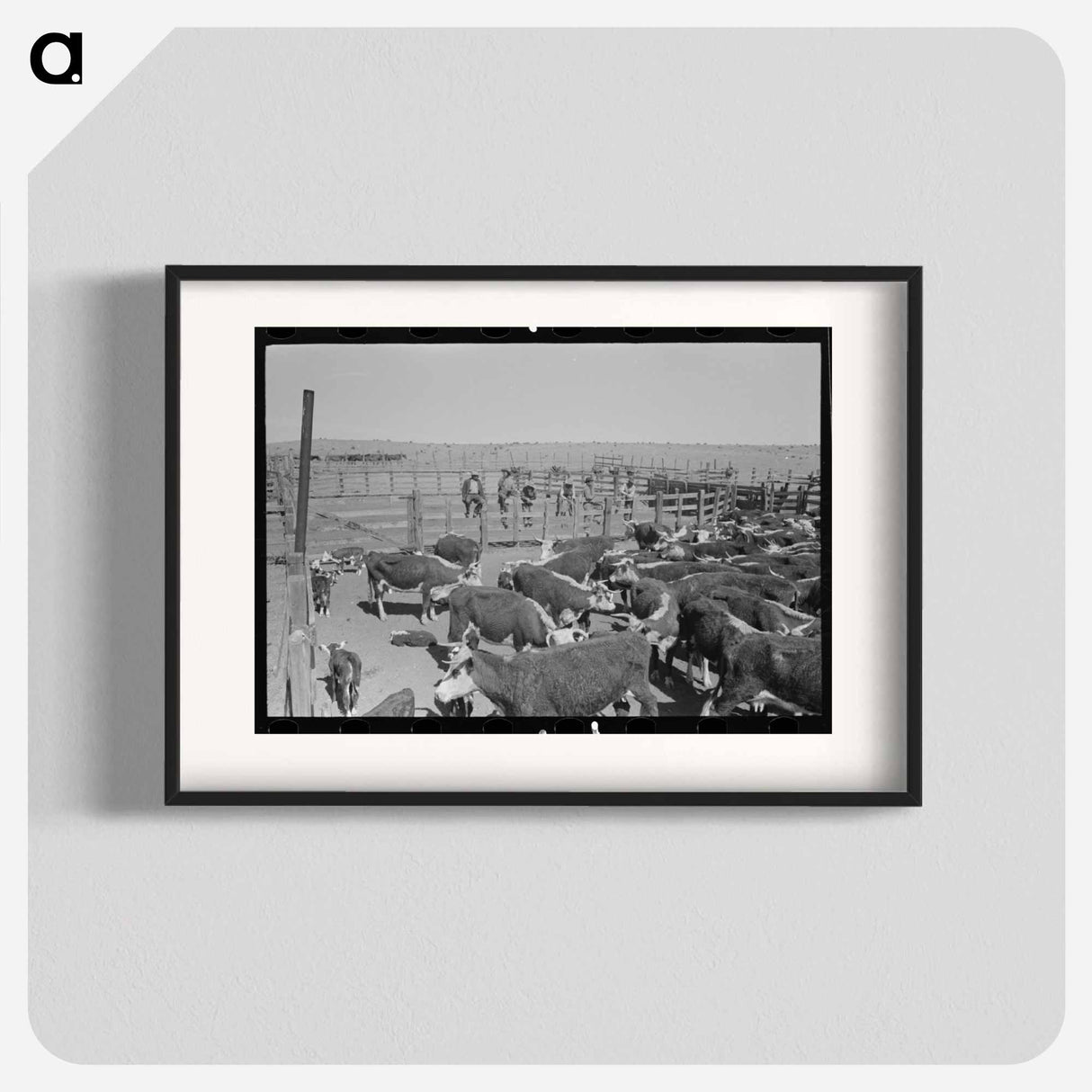 アートポスター-Cattle Roundup Near Marfa
- ラッセル リー Poster.