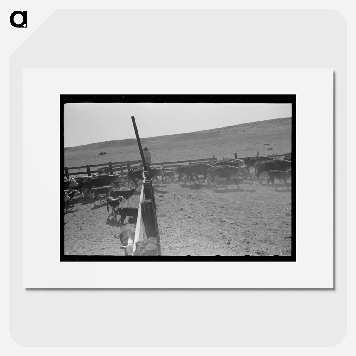アートポスター-Cattle Roundup Near Marfa
- ラッセル リー Poster.
