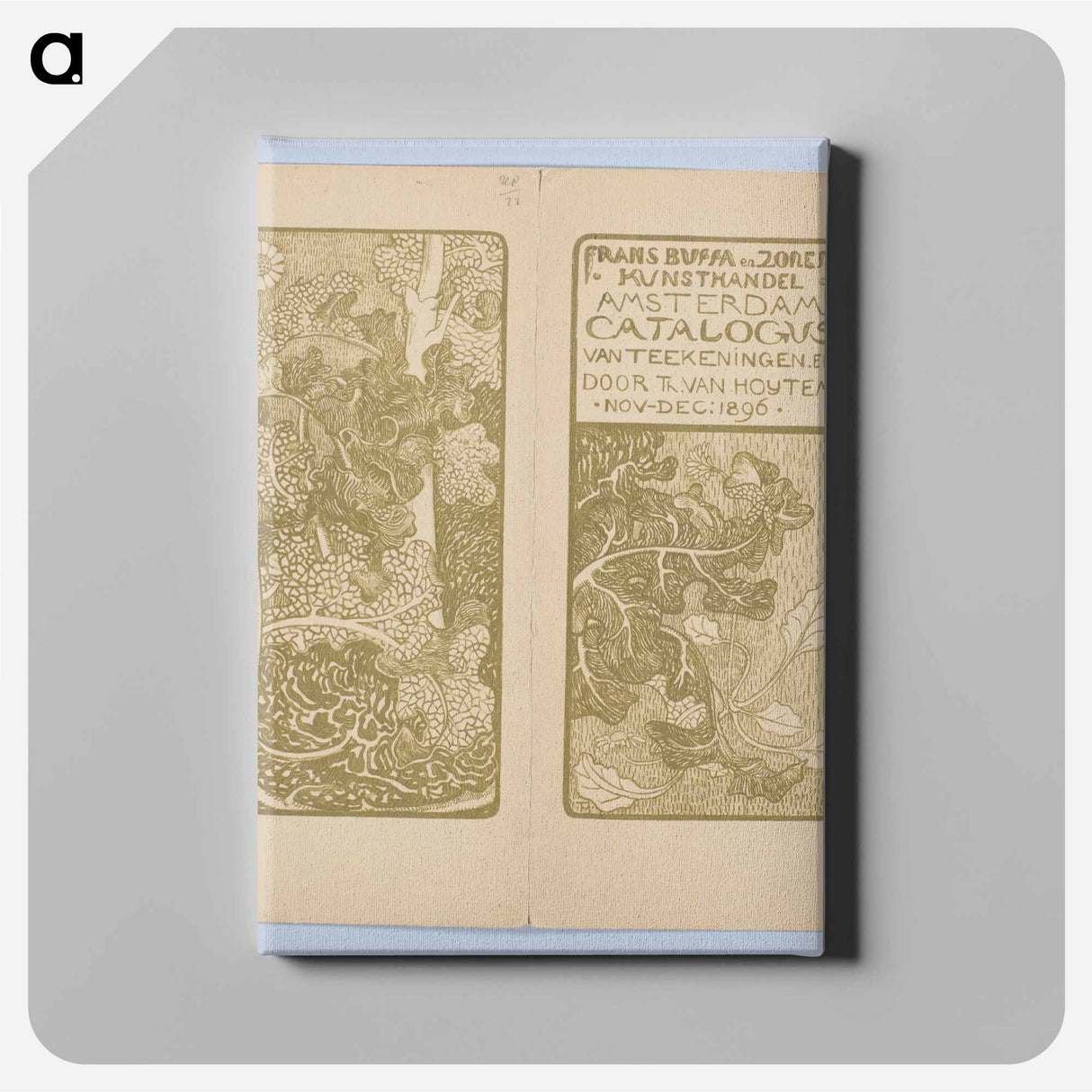 アートパネル-Catalogusomslag met bladeren en bloemen by Theo van Hoytema - テオ ヴァン ホイテマ Canvas.