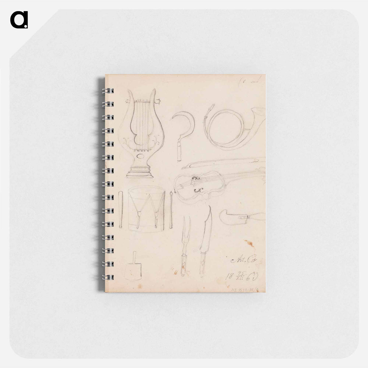 Lyyra, postitorvi, rumpu, viulu - アルバート エーデルフェルト Memo.