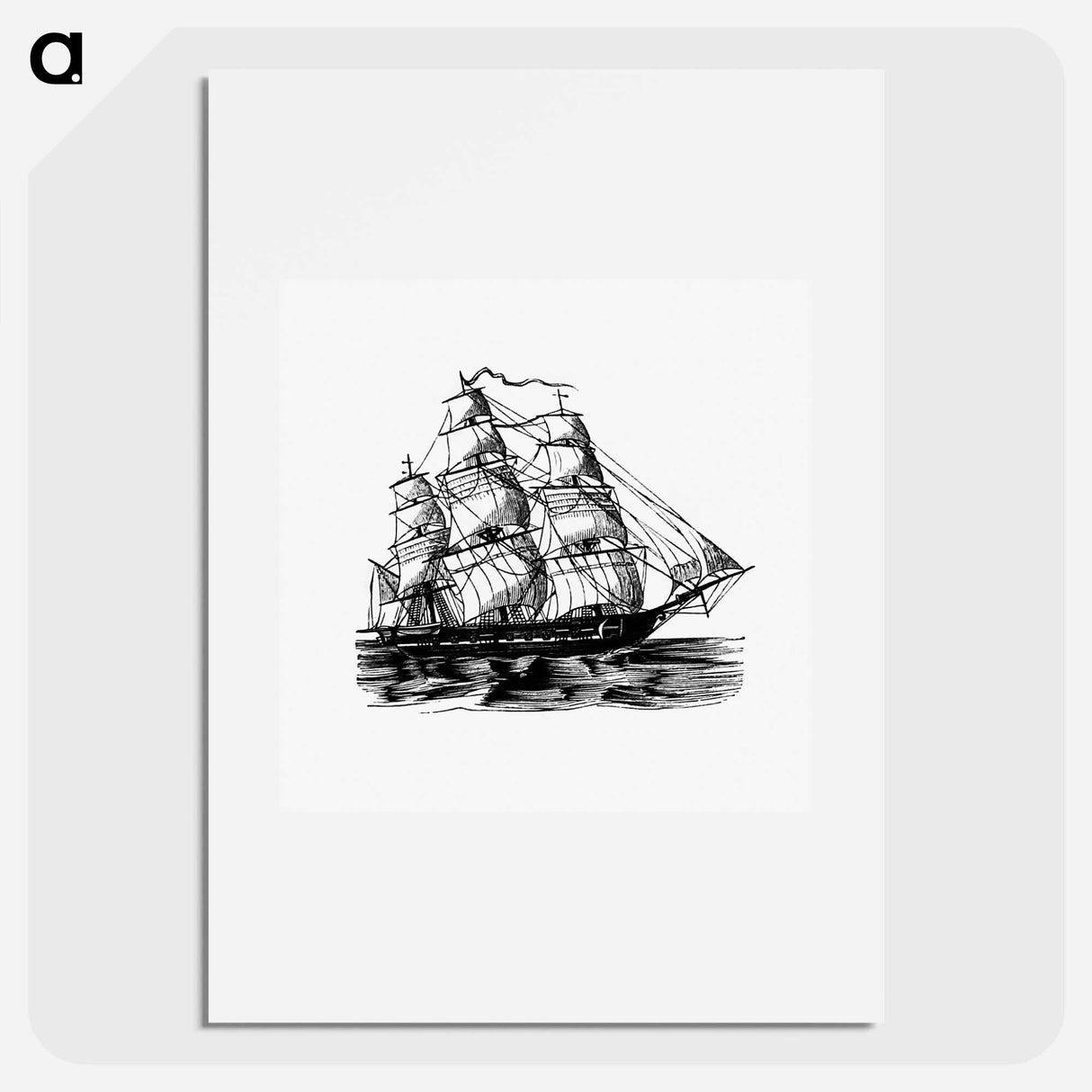 アートポスター-Ship Illustration from The Young Voyager
- 大英図書館 Poster.