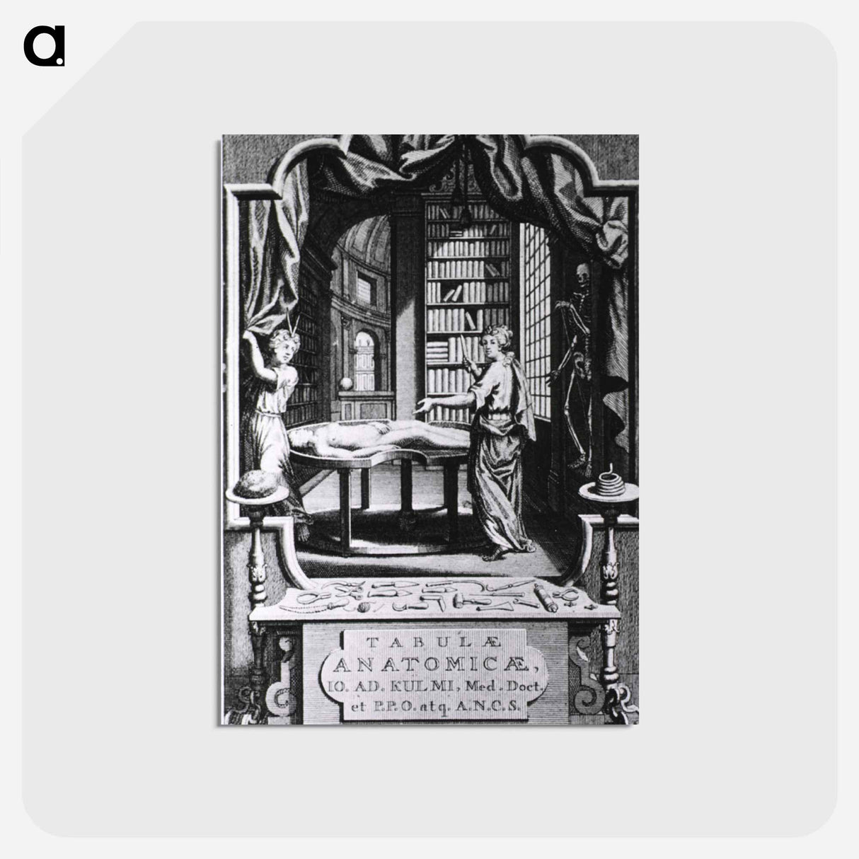 アートポストカード-Anatomical Allegory of Knowledge Acquisition
- 国立医学図書館 Postcard.