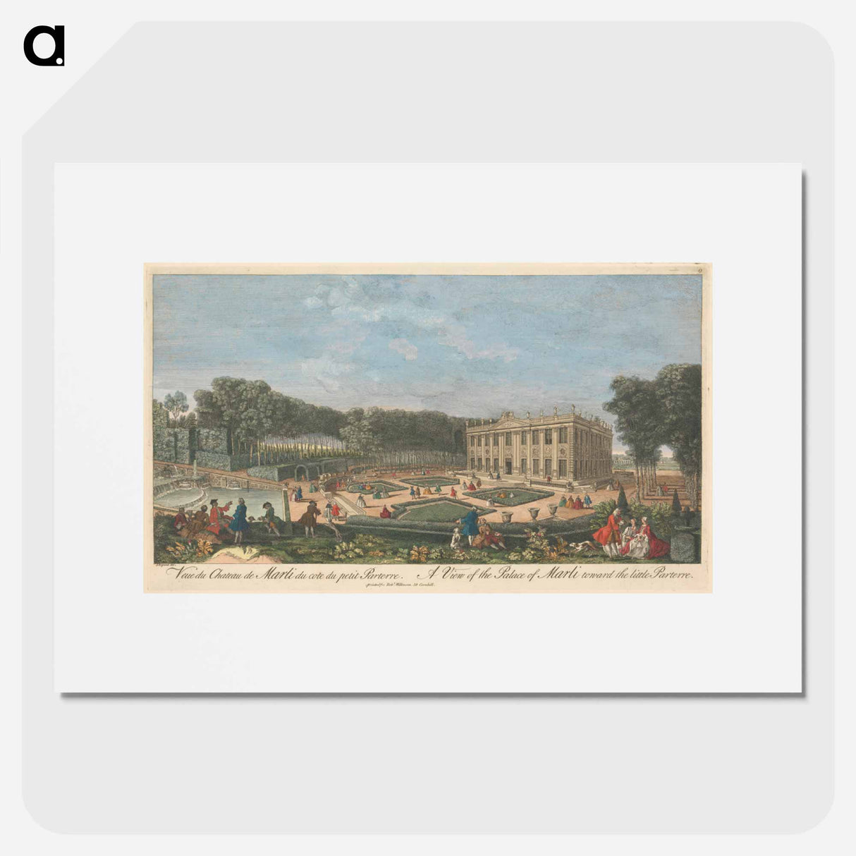 アートポスター-A View of the Palace of Marli toward the little Parterre
- イェール大学アートギャラリー Poster.
