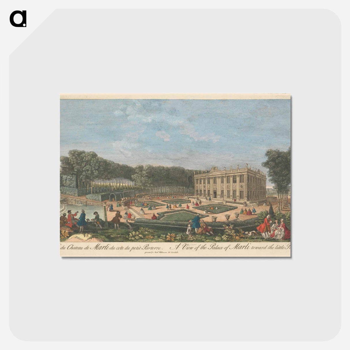 アートポストカード-A View of the Palace of Marli toward the little Parterre
- イェール大学アートギャラリー Postcard.