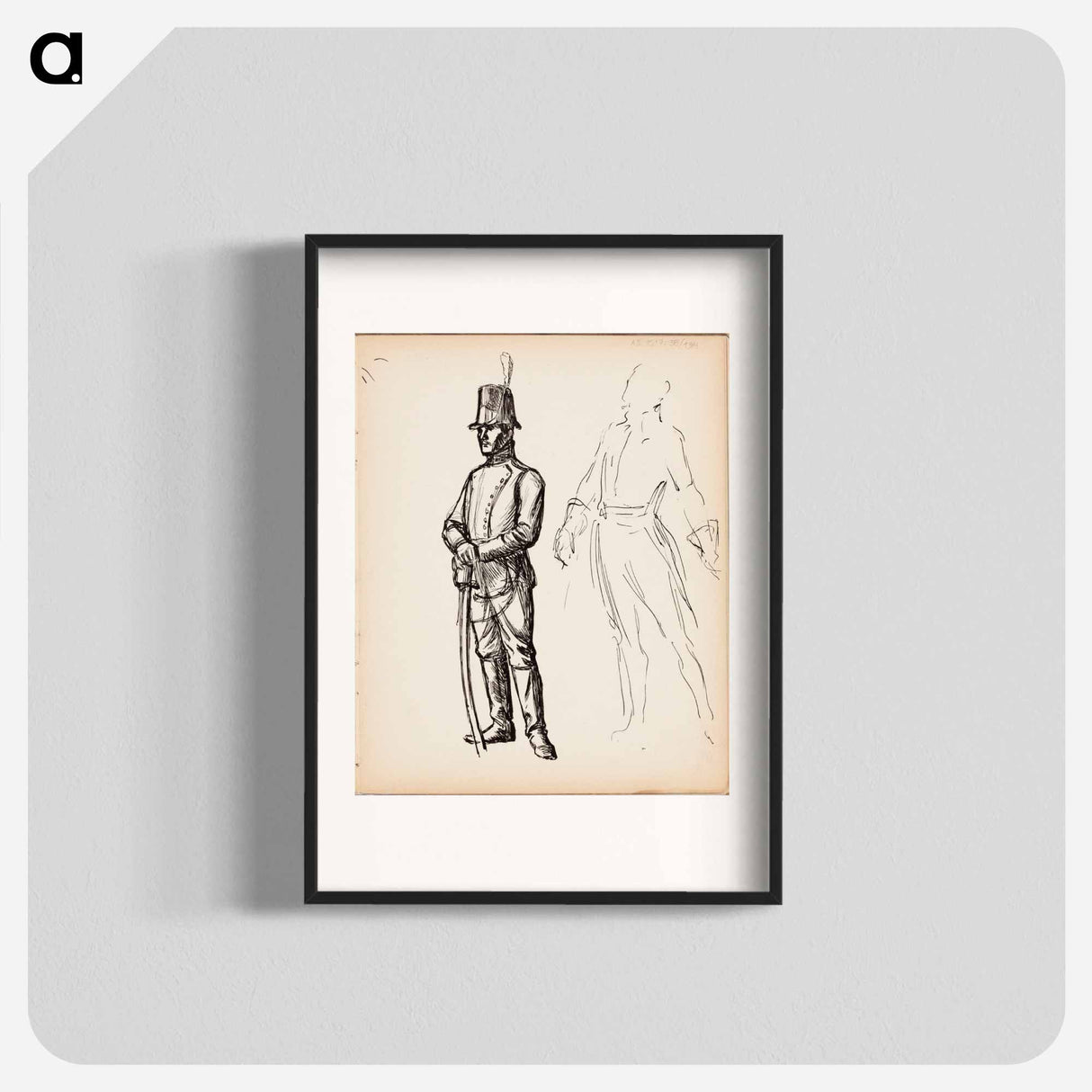 Kuvitusluonnos joko j. l. runebergin vänrikki stålin tarinoihin tai carl snoilsky, svenska bilder -teokseen - アルバート エーデルフェルト Poster.