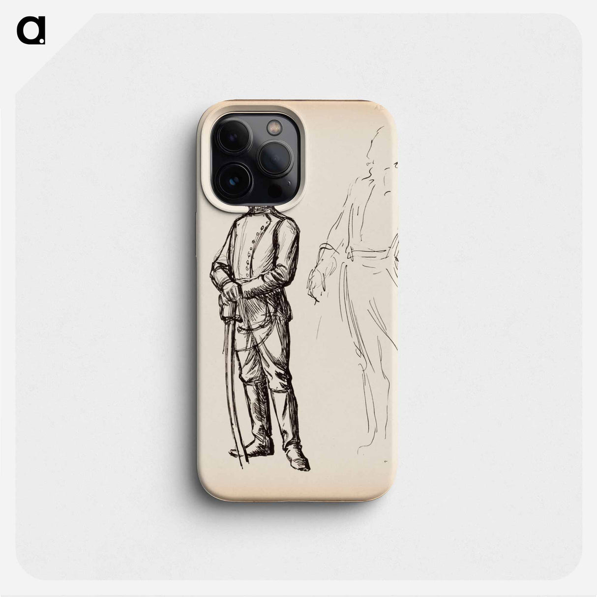 Kuvitusluonnos joko j. l. runebergin vänrikki stålin tarinoihin tai carl snoilsky, svenska bilder -teokseen - アルバート エーデルフェルト Phone Case.