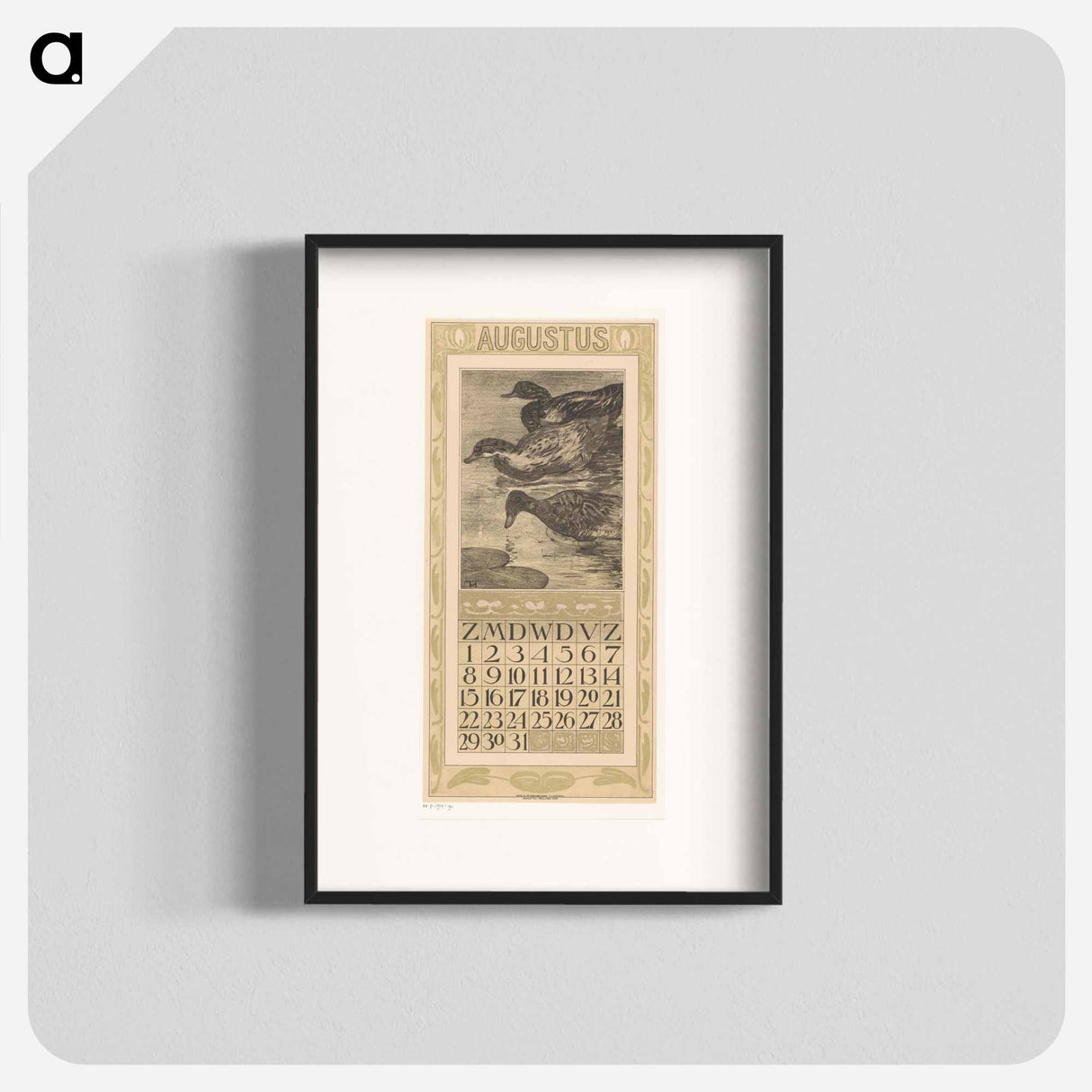 Calendar August meets three times a year - Theo van Hoytema Poster.
