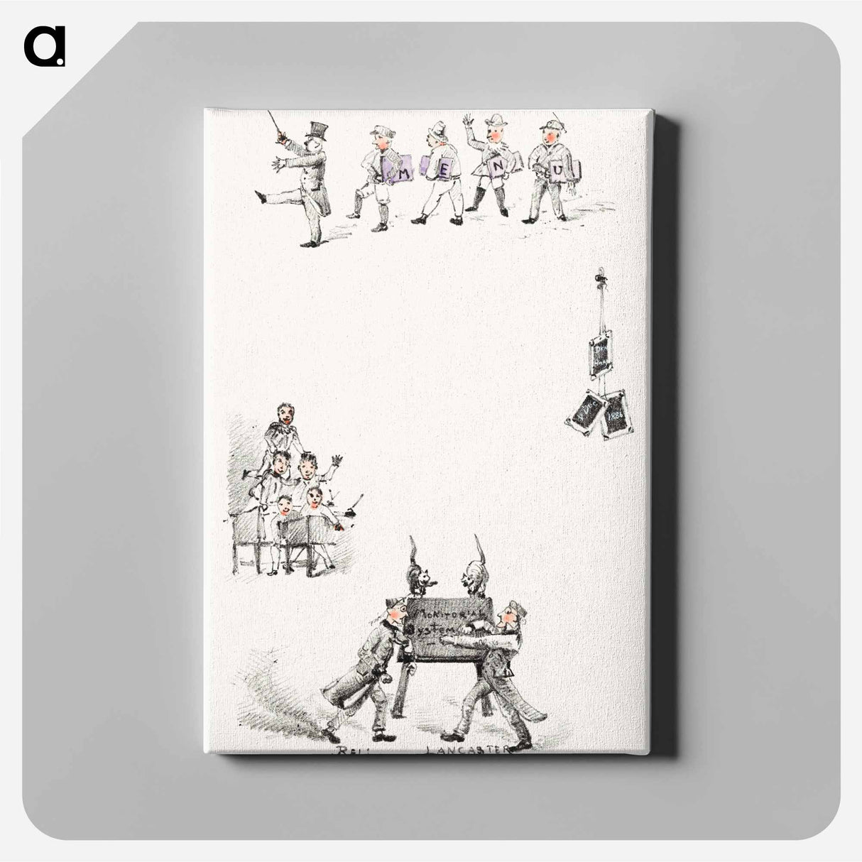 Menukaart met onderwijzers en leerlingen - テオ ヴァン ホイテマ Canvas.