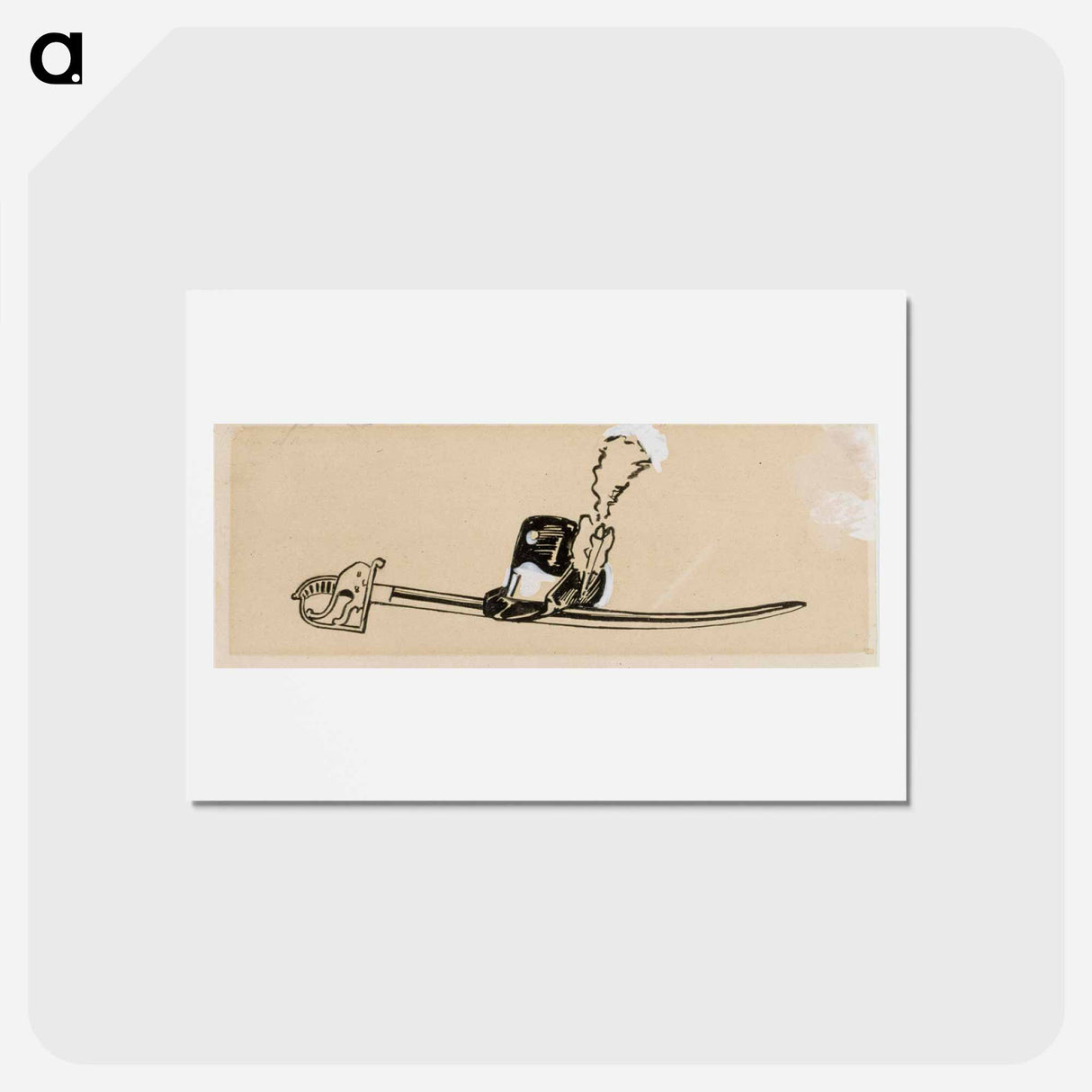 Luutnantti ziden-runon loppuvinjetti - アルバート エーデルフェルト Postcard.