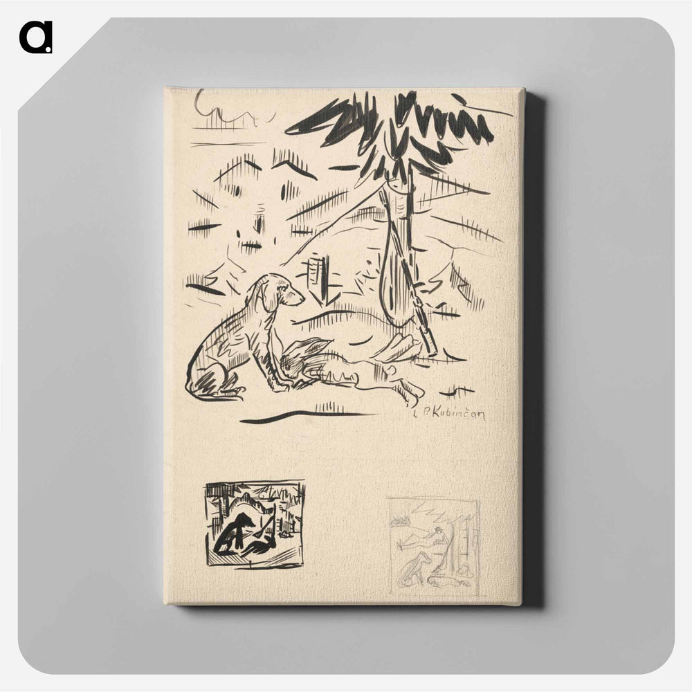 Sketches of hunting motifs - アーノルド ピーター ワイズ クビンチャン Canvas.
