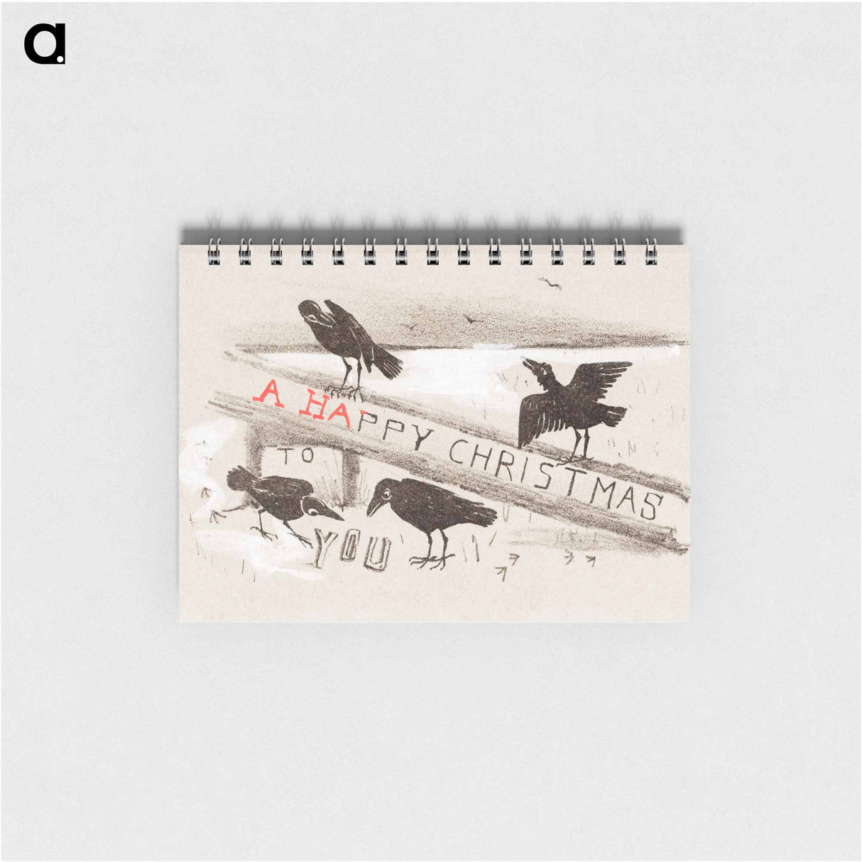 Kerstkaart met vier kraaien - テオ ヴァン ホイテマ Memo.