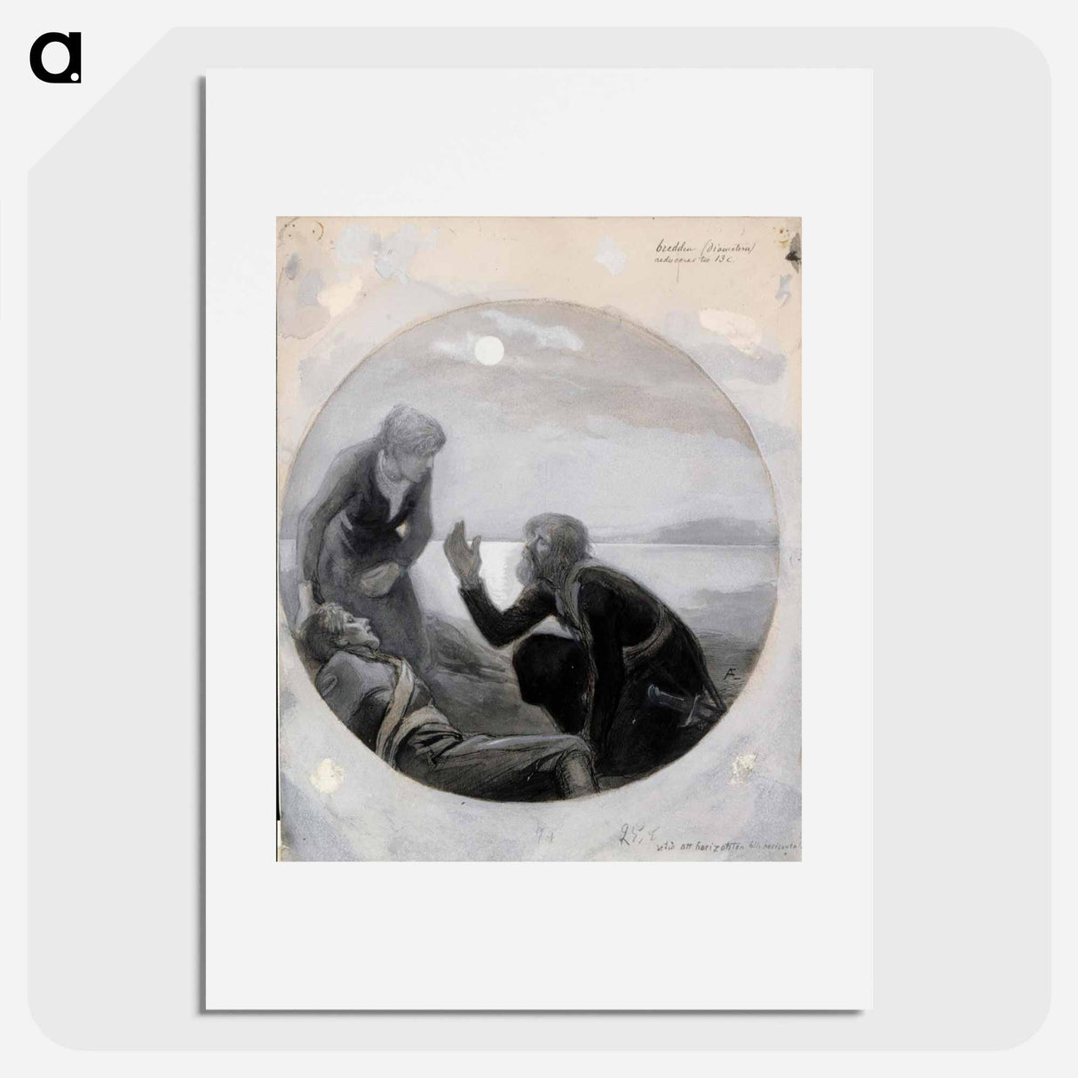 ja nousee, astuu askeleen ja kuolee neidon etehen - アルバート エーデルフェルト Poster.