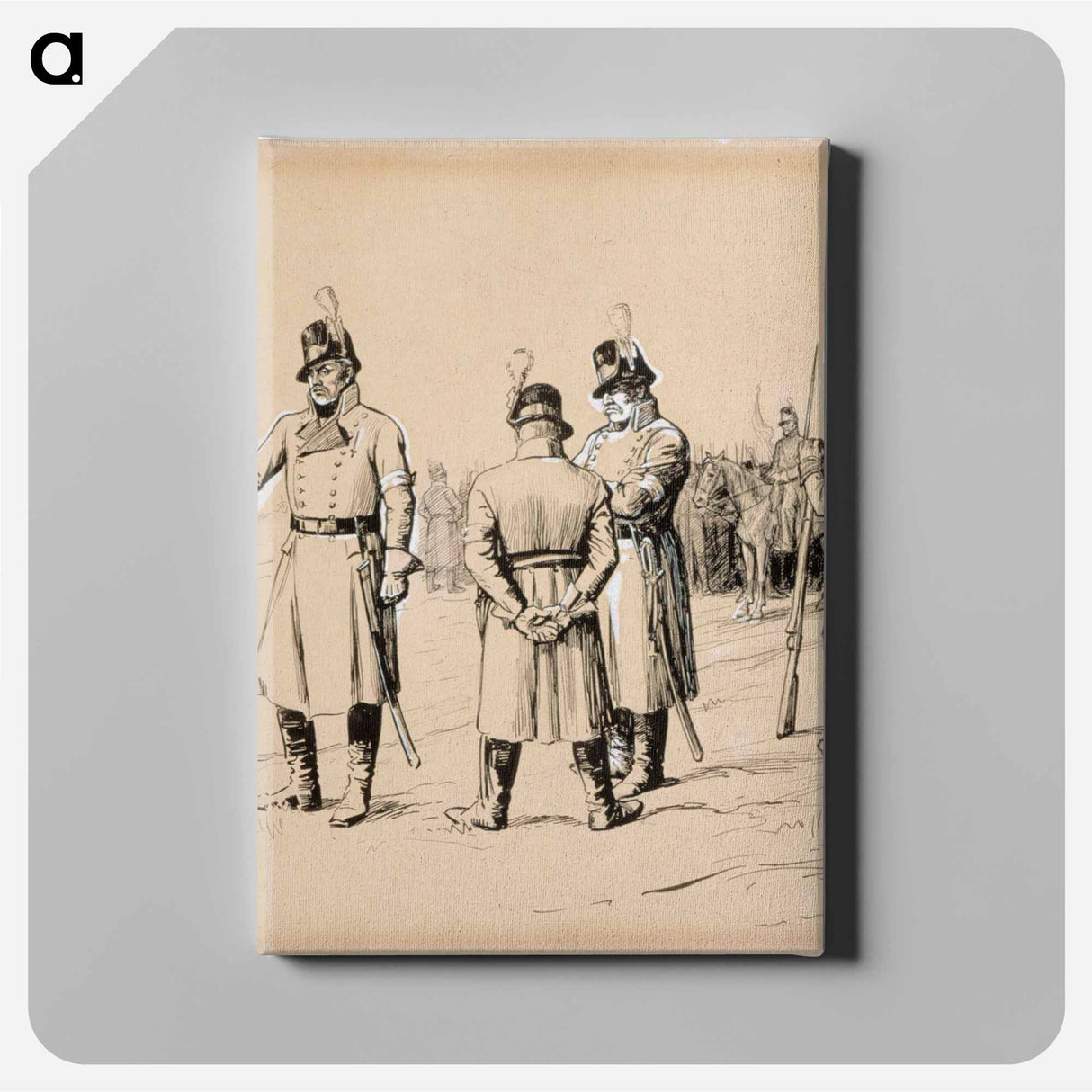 grönhagen miettii, kylmä on von kothen, schantz ärjyy vaan ja konow kiroaa - アルバート エーデルフェルト Canvas.