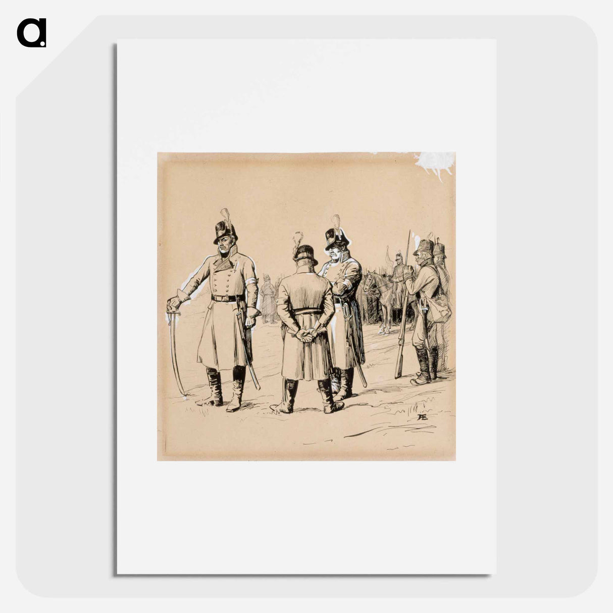 grönhagen miettii, kylmä on von kothen, schantz ärjyy vaan ja konow kiroaa - アルバート エーデルフェルト Poster.