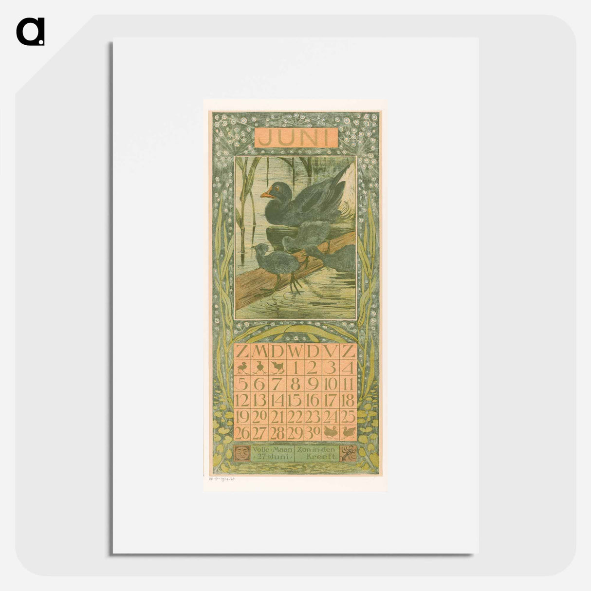 The calendar is ready for tomorrow - Theo van Hoytema Poster.