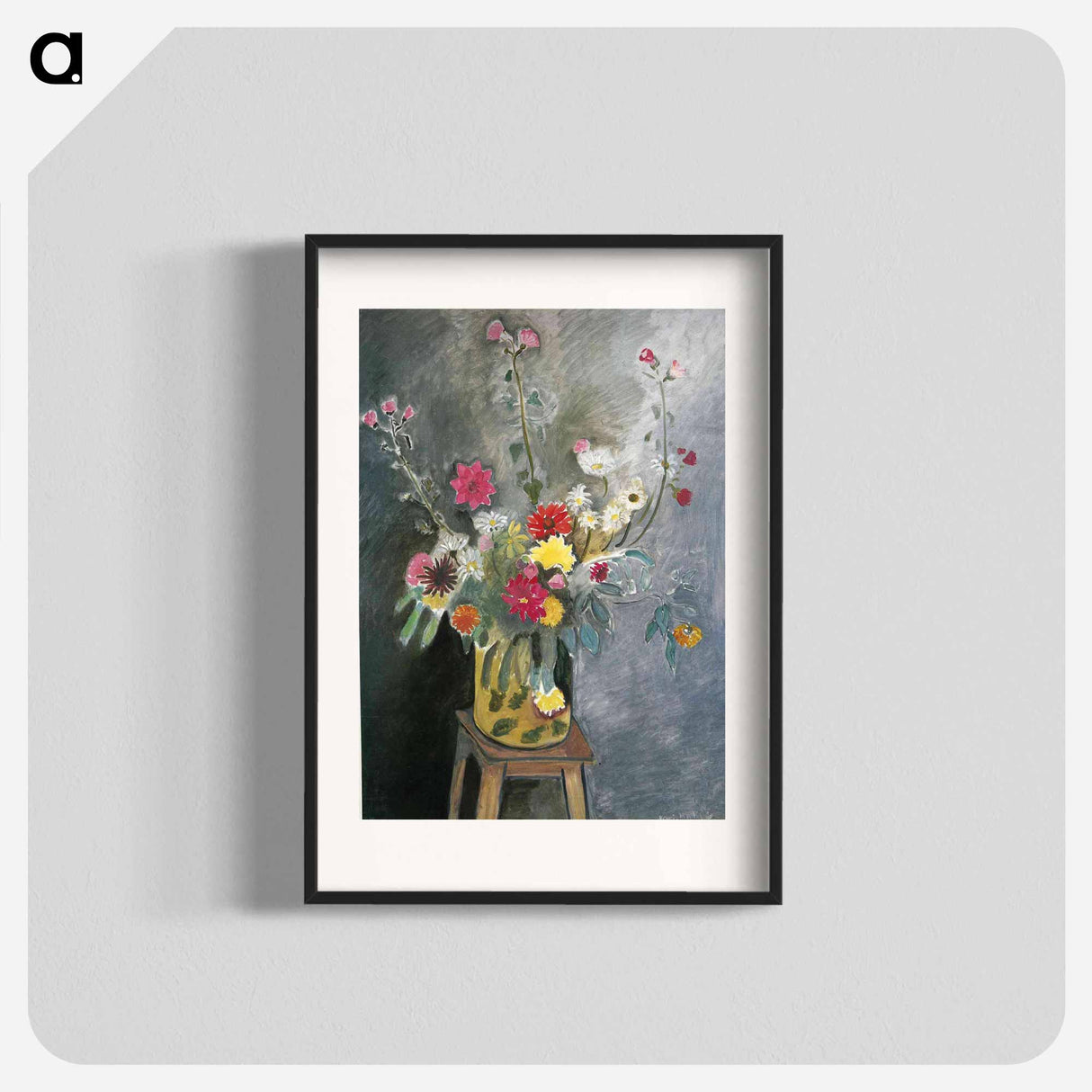 アートポスター-Bouquet of mixed flowers - アンリ マティス Poster.