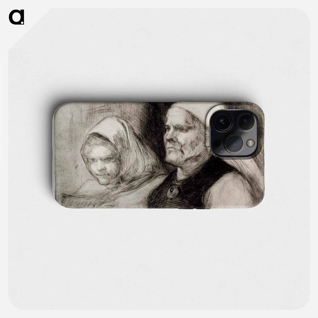Ruokolahden eukko ja tyttö - アルバート エーデルフェルト Phone Case.