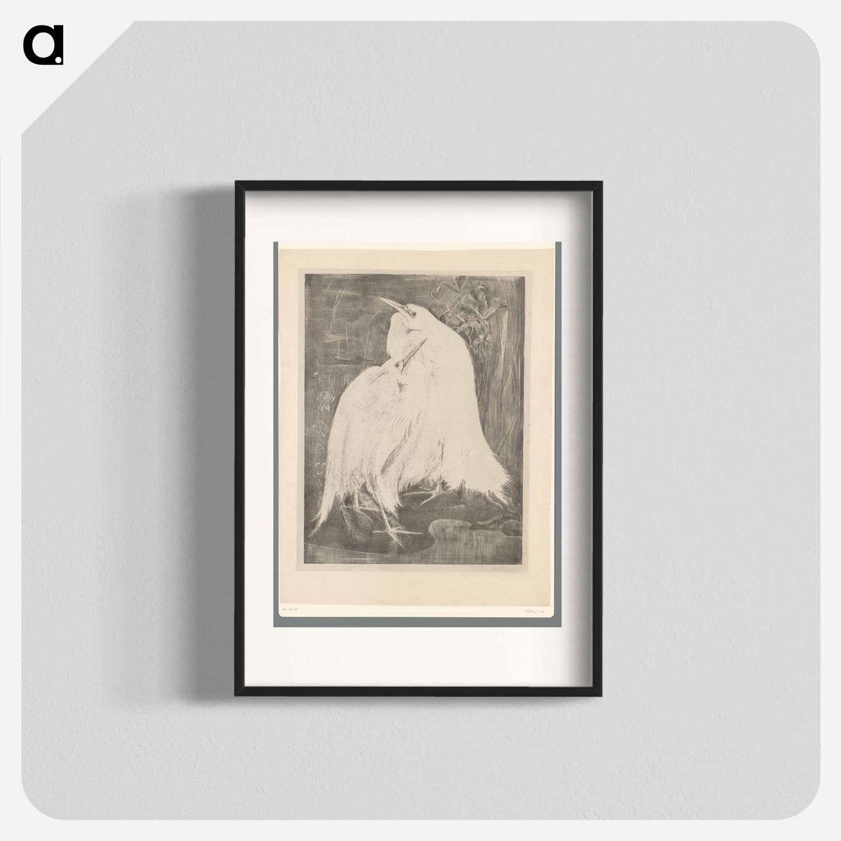 Twee zilverreigers - Theo van Hoytema Poster.