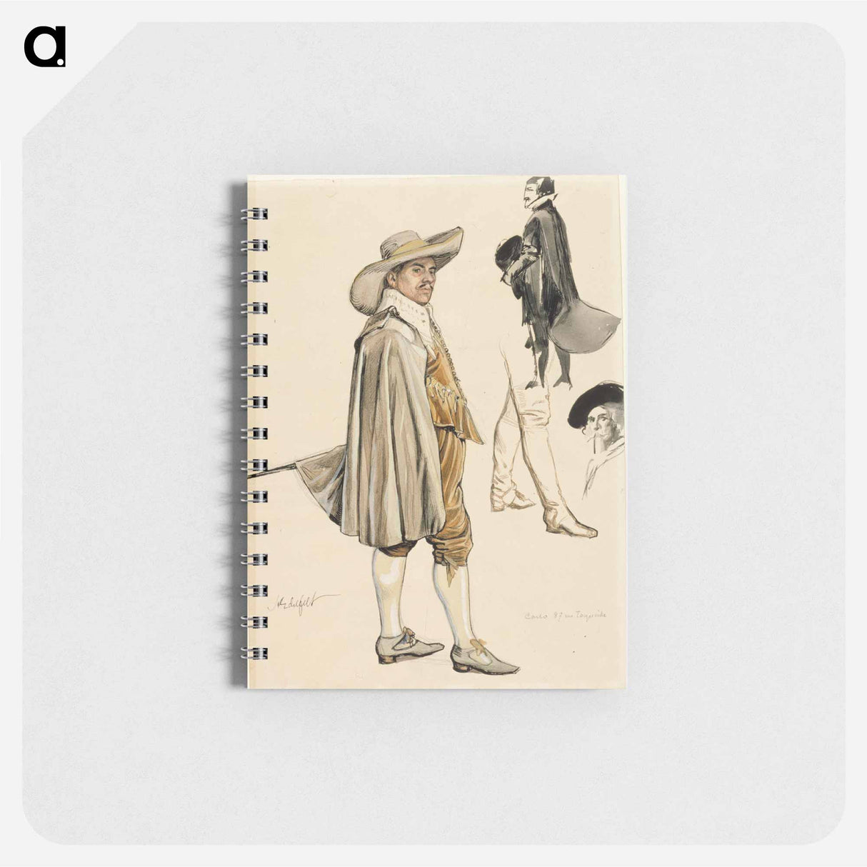 Pukukuvia: 1600-luvun hovimies, sotilas, miehen pää ja jalat - アルバート エーデルフェルト Memo.