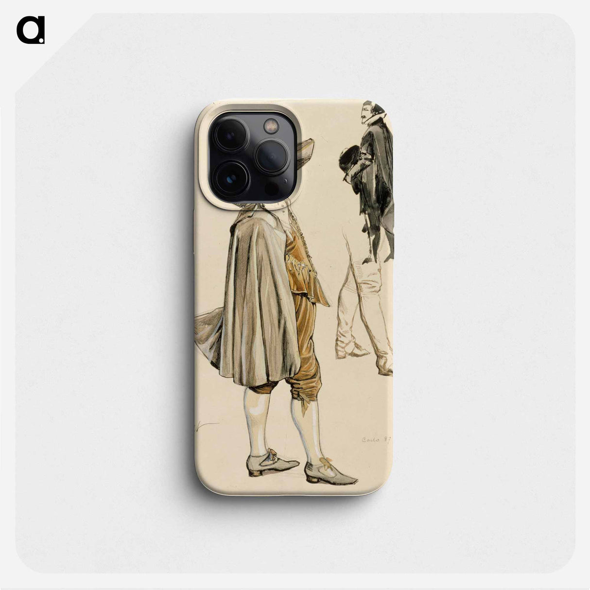 Pukukuvia: 1600-luvun hovimies, sotilas, miehen pää ja jalat - アルバート エーデルフェルト Phone Case.