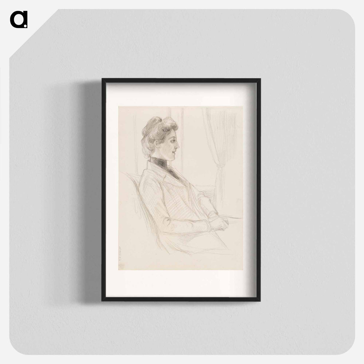 Vapaaherratar Anne Bennetin muotokuvaluonnos - アルバート エーデルフェルト Poster.