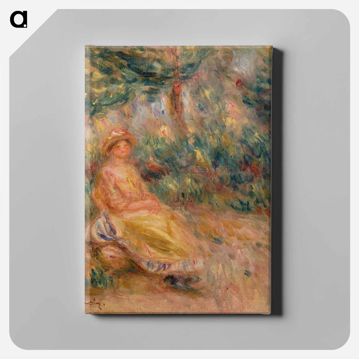 アートパネル-Woman in Pink and Yellow in a Landscape
- バーンズ・コレクション Canvas.