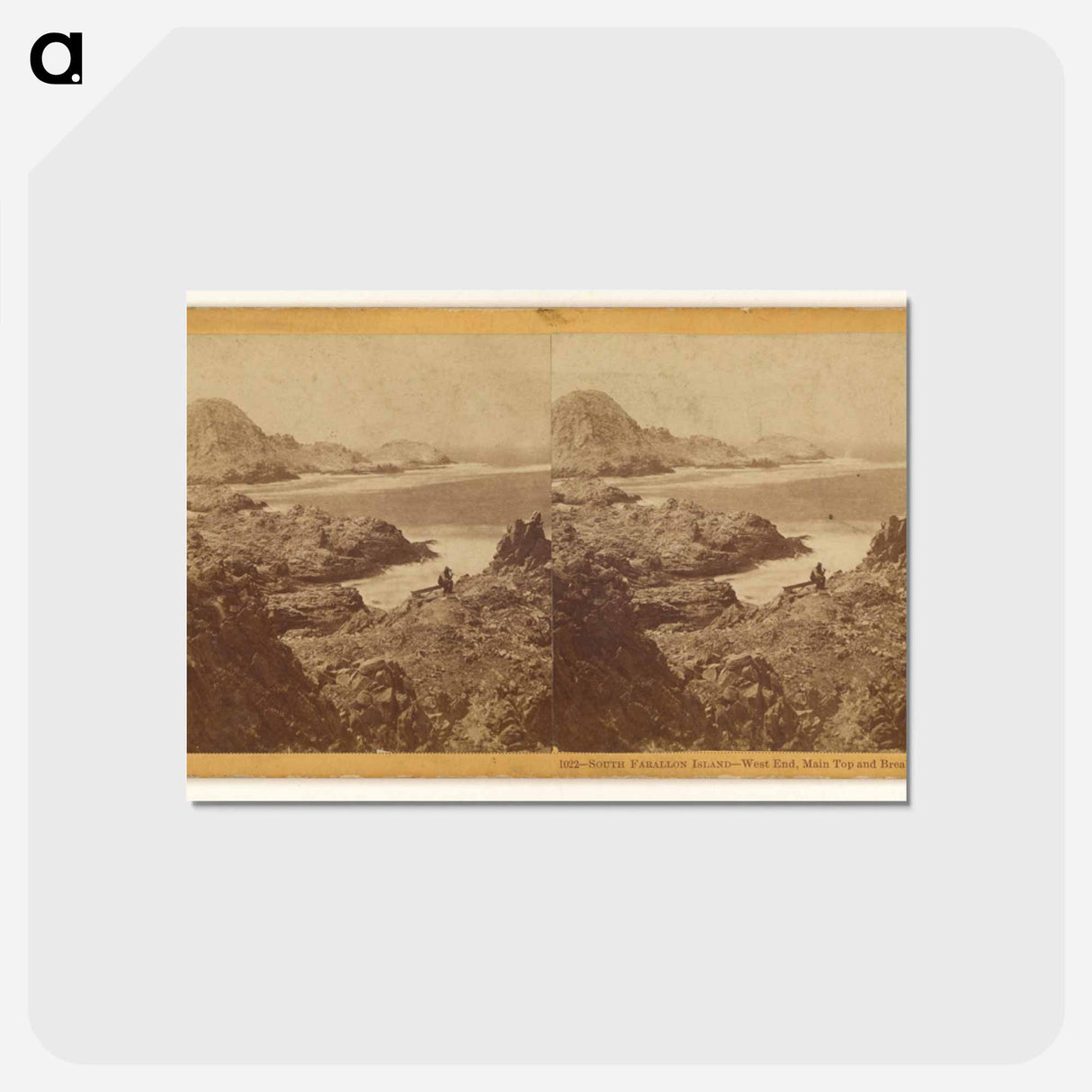 アートポストカード-South Farallon Island - West End, Main Top and Breaker Cove
- エドワード マイブリッジ Postcard.