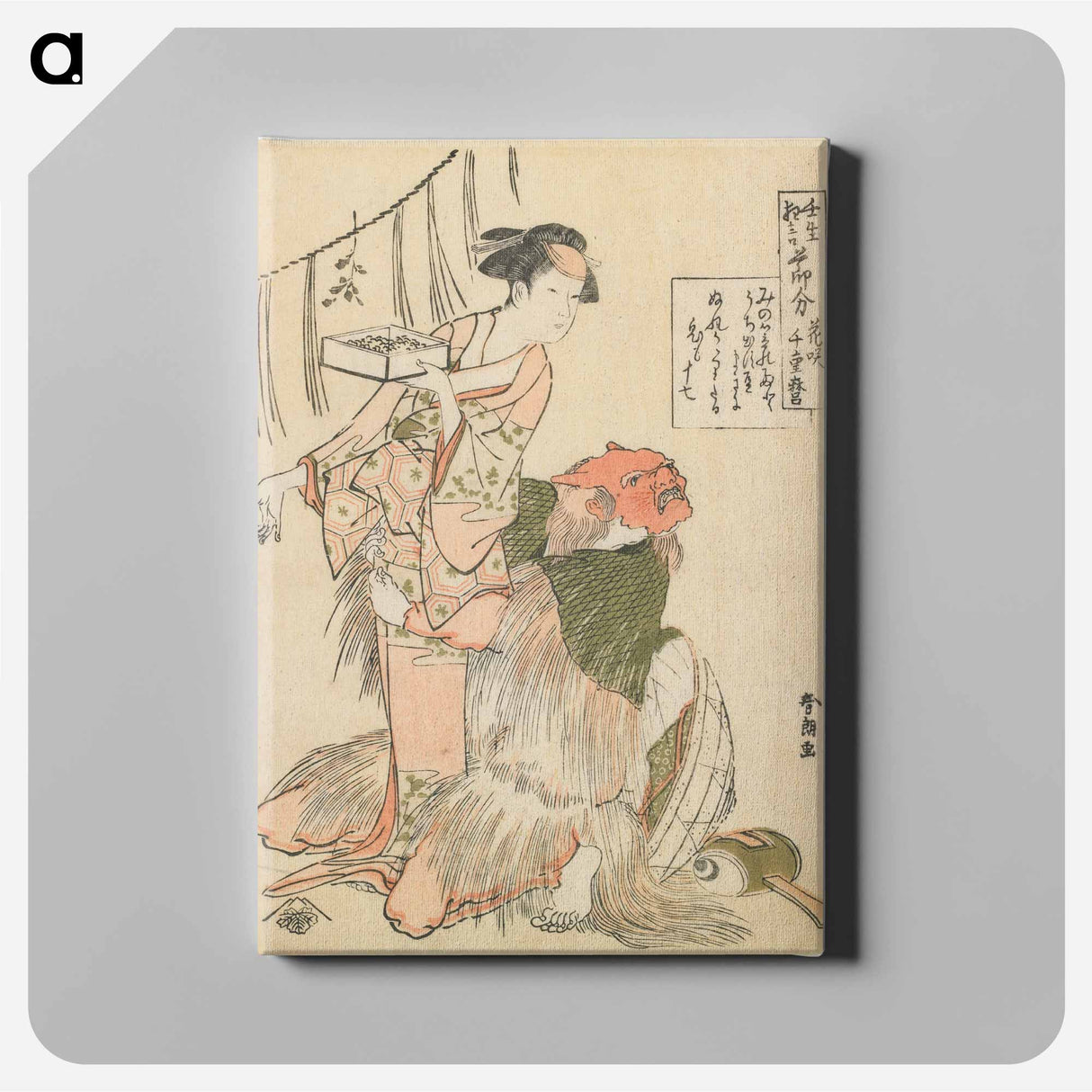 アートパネル-The Day Before the Beginning of Spring - 葛飾 北斎 Canvas.