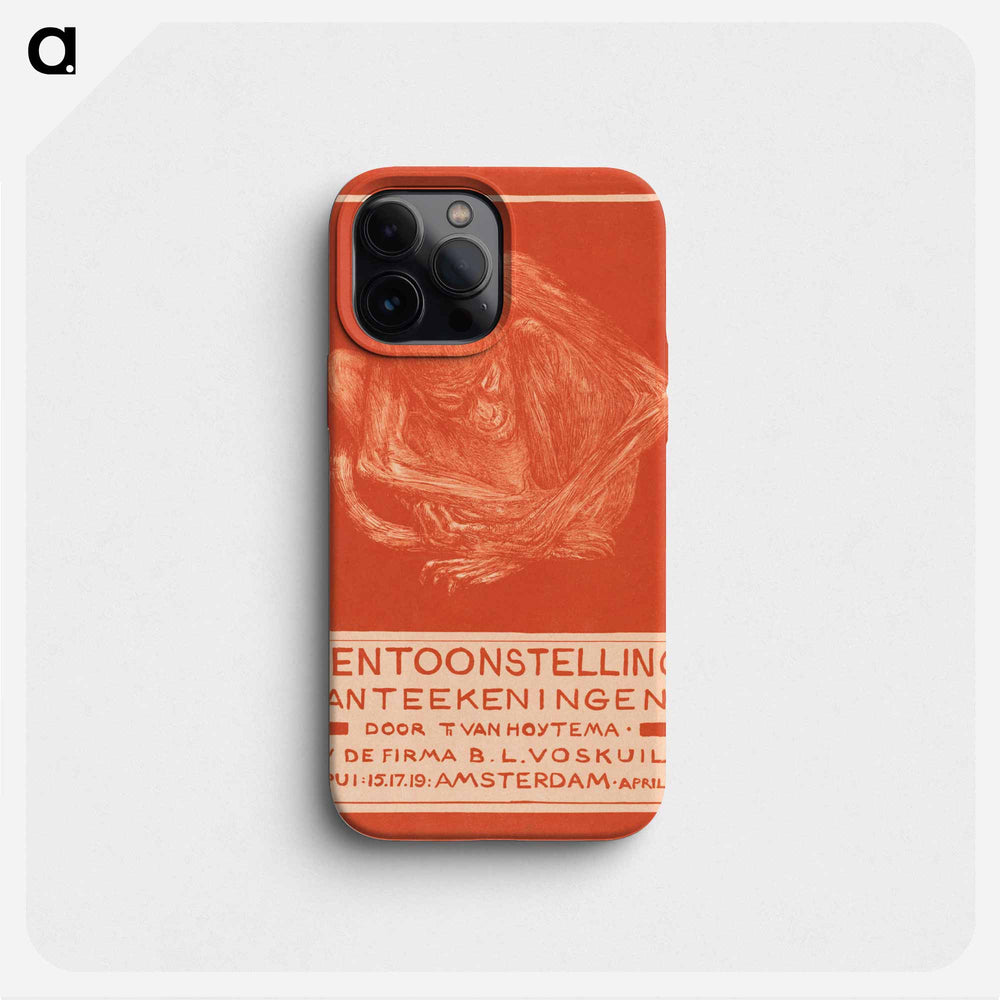 Reclaimed glass with ineengedoken aap - Theo van Hoytema Phone Case.