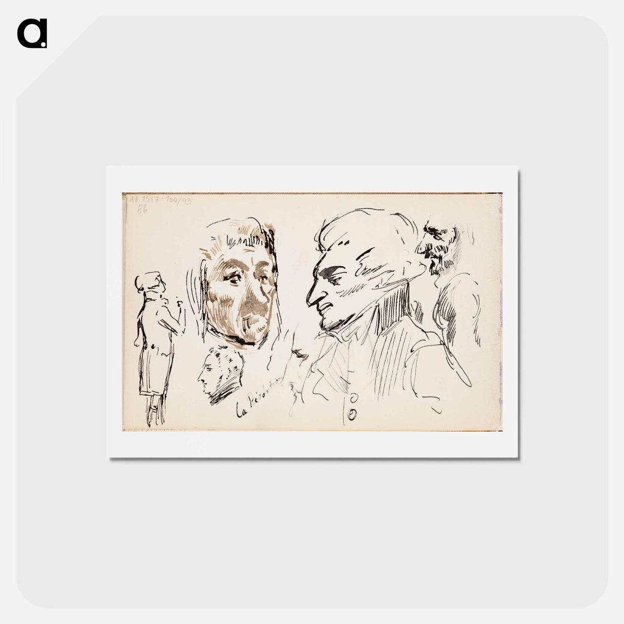 (unknown) part of a sketchbook - アルバート エーデルフェルト Postcard.