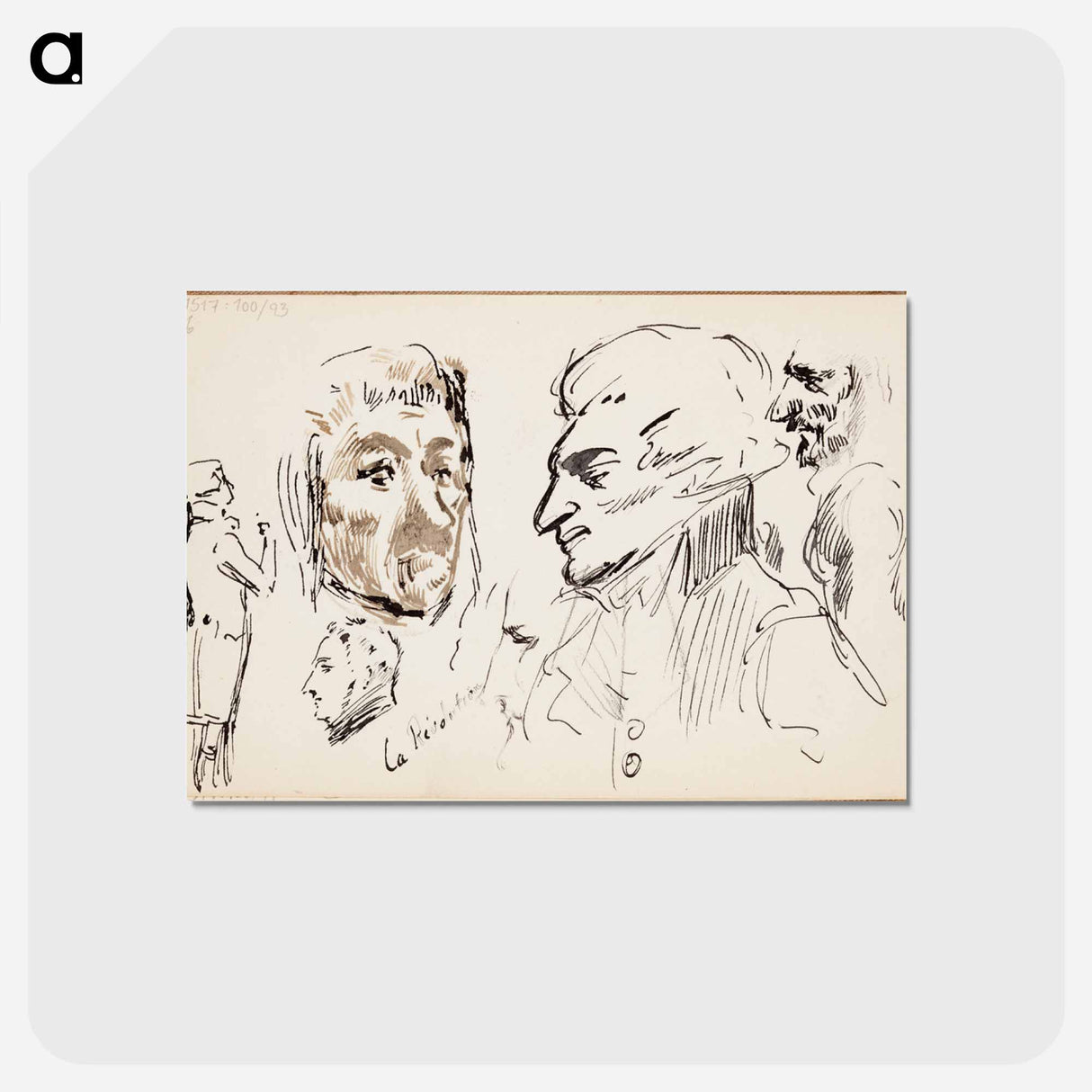 (unknown) part of a sketchbook - アルバート エーデルフェルト Postcard.