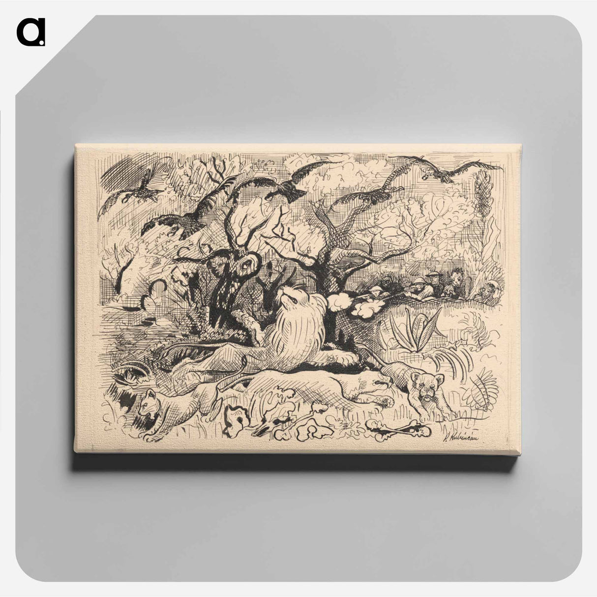 Stories in wilderness - 2 - アーノルド ピーター ワイズ クビンチャン Canvas.