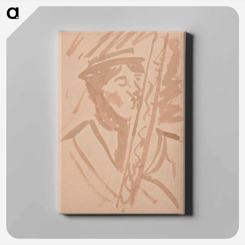 A man with a blizzard - アーノルド ピーター ワイズ クビンチャン Canvas.