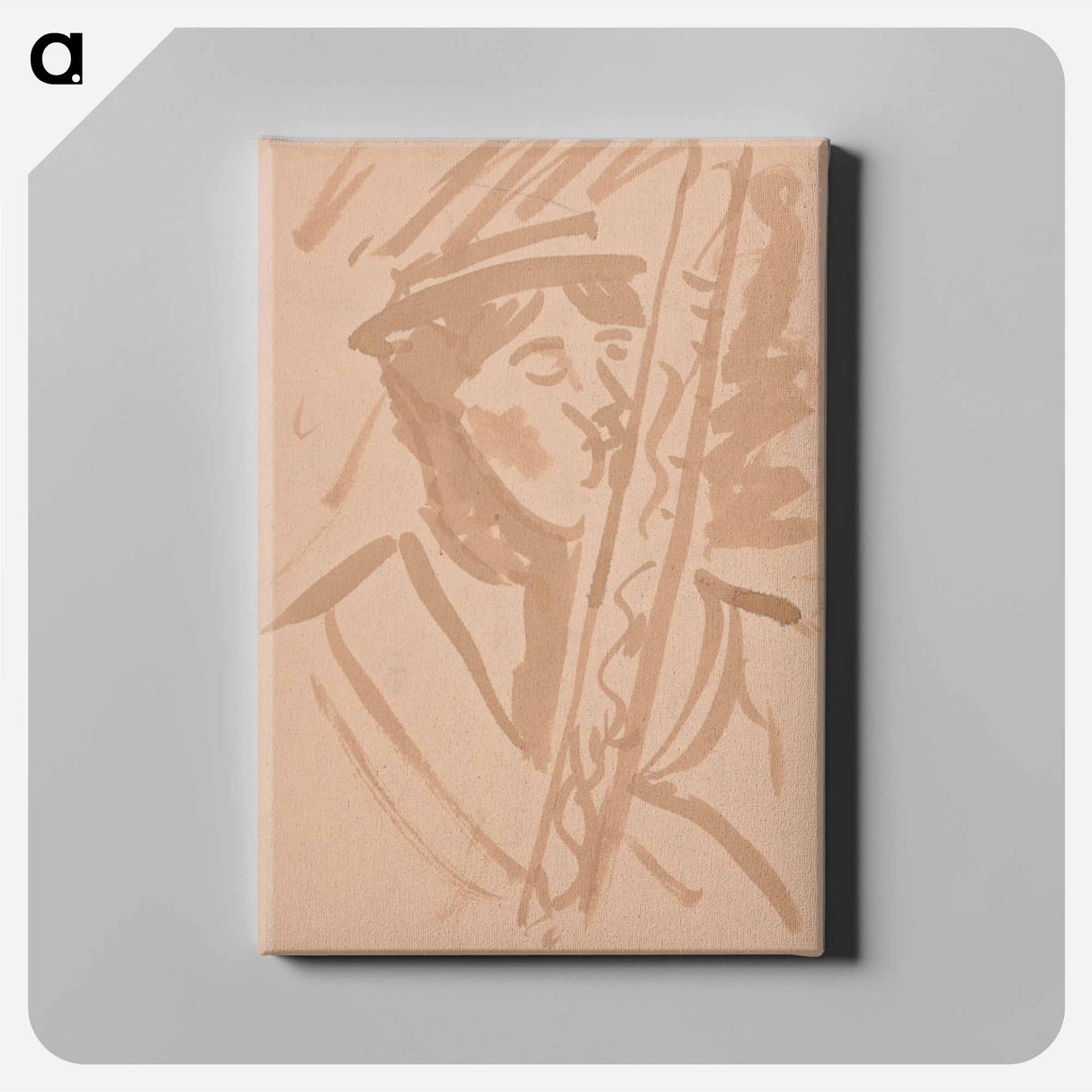 アートパネル-A man with a blizzard - アーノルド ピーター ワイズ クビンチャン Canvas.