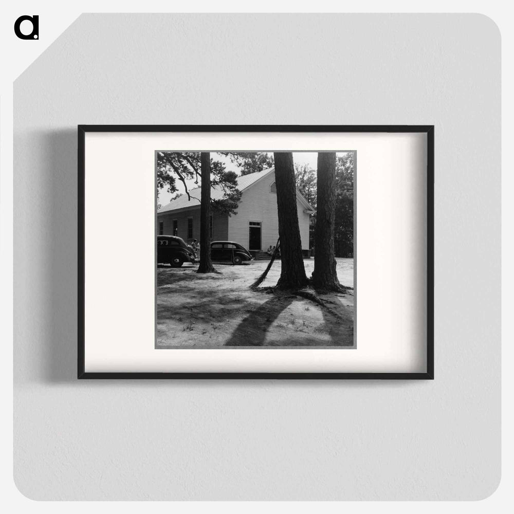 Churchyard on annual cleaning up day, Wheeley's Church, Person County, North Carolina - ドロテア ラング Poster.