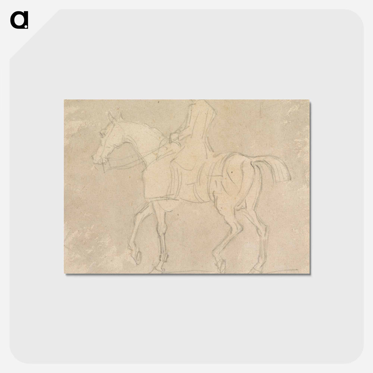 アートポストカード-Whitefoot at Exercise: Hooded and Rugged, Jockey up, Walking to Left
- イェール大学アートギャラリー Postcard.