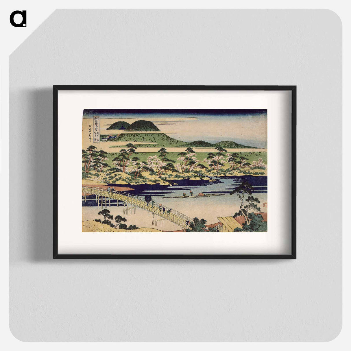 アートポスター-The Togetsu Bridge at Arashiyama in Yamashiro Province - 葛飾 北斎 Poster.