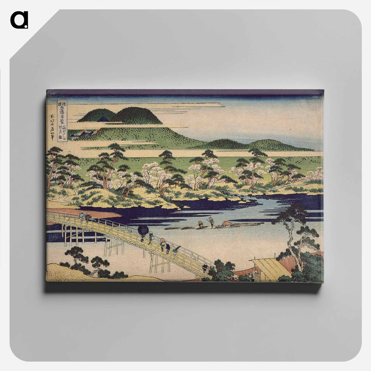 アートパネル-The Togetsu Bridge at Arashiyama in Yamashiro Province - 葛飾 北斎 Canvas.